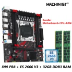 MACHINIST X99 PR8 เมนบอร์ดชุดIntel LGA2011-3 Xeon E5 2666 V3 CPUและDDR3 2*16GB RAMหน่วยความจําอุปกรณ์เสริมCombo