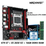 MACHINIST X79 เมนบอร์ดcombo Intel Xeon E5 2650 V2 LGA 2011 CPUโปรเซสเซอร์ + DDR3 1*16GB RAMสนับสนุนM.2 NVME Slot