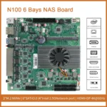 N100 NAS DDR5 เมนบอร์ด 6 * SATA3.0 4X Intel I226 2.5G Mini ITX 17x17 ซม.2 * M.2 1XPCIE สําหรับ Soft Router DIY NAS Storage Server