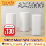 ระบบเครือข่ายไร้สาย Tenda AX3000 WiFi6 Mesh รุ่น EX/MX12 เราเตอร์ไร้สาย Wi-Fi6 Mesh ครอบคลุมพื้นที่สูงสุด 7000 ตารางฟุต เครื่องขยายสัญญาณไวไฟ WIFI 6 Mesh