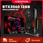 การ์ด AIBOMAN NVIDIA RTX3060 12GB GDDR6 192bit 3584SP การ์ดเกม Compon