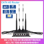 KuWFi 300Mbps CAT4 4G LTE Router Wireless WiFi Router 4pcs เสาอากาศที่ถอดออกได้พร้อม WAN LAN RJ45 พอร์ต AP Repeater โหมด USIM สล็อต