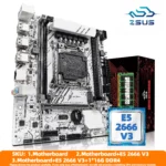 ZSUS X99-W เมนบอร์ดชุด LGA2011-3 Xeon E5 2666 v3 CPU DDR4 16GB (1*16GB) 2133MHZ RAM หน่วยความจํา NVME M.2 SATA