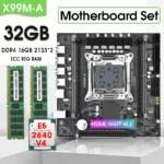 X99 สํานักงานเมนบอร์ดชุด Xeon E5 2640 V4 CPU + 2*16GB = 32GB DDR4 RAM placa แม่ X99 คอมพิวเตอร์ Combo ชุด LGA 2011 V3 ชุด