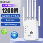 1200Mbps Wireless WiFi Repeater 2.4G 5.8G Router 802.11N Long Range Wireless WiFi Extender Amplifier WIFI Booster