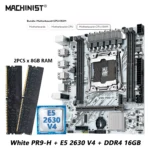 MACHINIST สีขาว X99 PR9-H เมนบอร์ด combo Intel Xeon E5 2630 V4 LGA 2011-3 CPU DDR4 16GB RAM NVME m.2 ชุดอุปกรณ์เสริมชุด