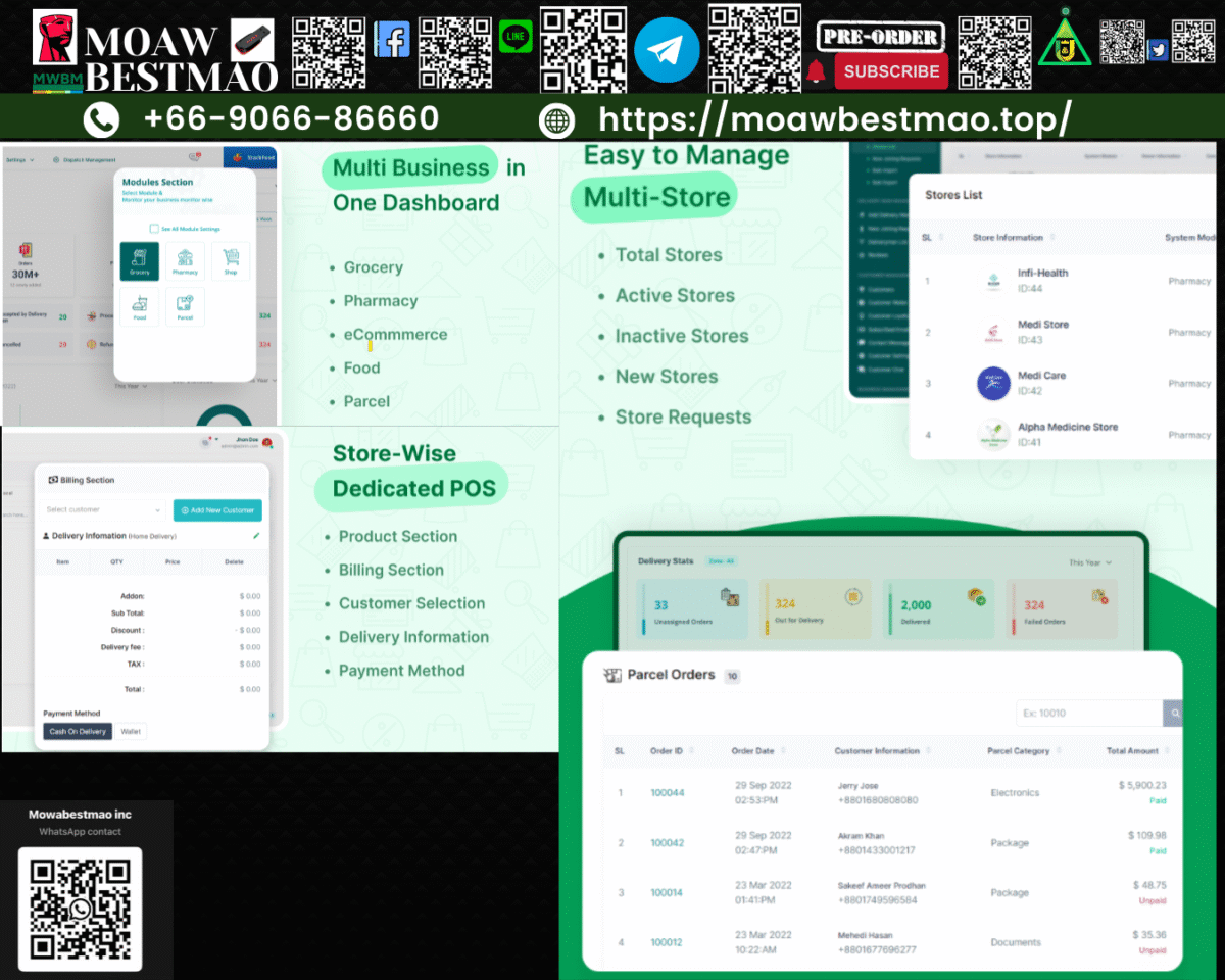 โซลูชันธุรกิจออนไลน์ครบวงจร รองรับหลายธุรกิจ หลายผู้ขาย สินค้าไม่จำกัด พัฒนาโดย Laravel + Flutter จัดการทุกอย่างจากศูนย์กลาง - Image 4
