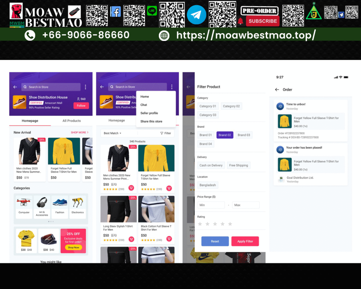 🇹🇭 ภาษาไทย AmazCart Flutter – สร้างร้านค้าออนไลน์บนมือถือได้ทันที! - Image 2