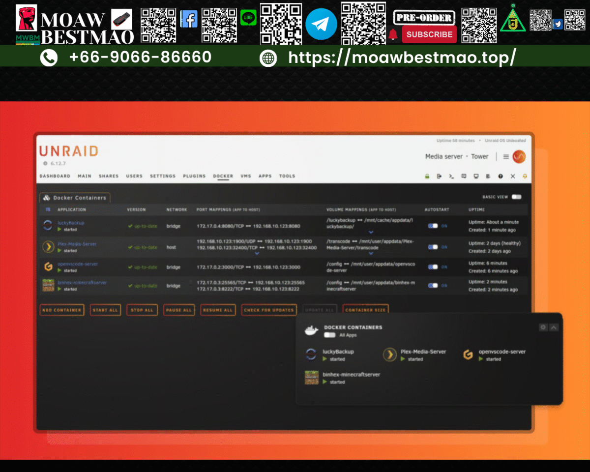 Unraid version 7.2.1  Your Hardware ล่าสุด พร้อมเฟชไดย์ ของแท้ - Image 9